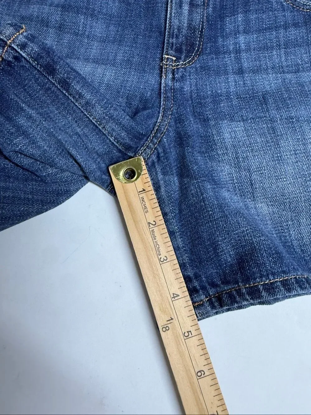 Gap Kids 1969 Denim Shorts Girls Sz 14 Regular Blue Cotton Adjustable Waist